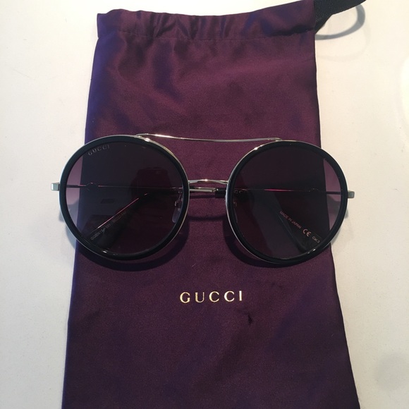 gucci round frame sunglasses
